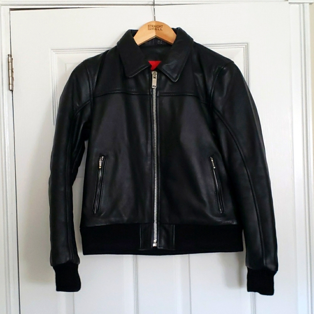 Straight to Hell Black Leather Jacket